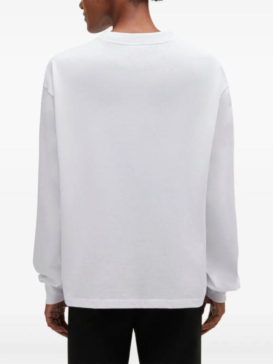 GANNI Bright White Long Sleeve Sweatshirt A1050068151