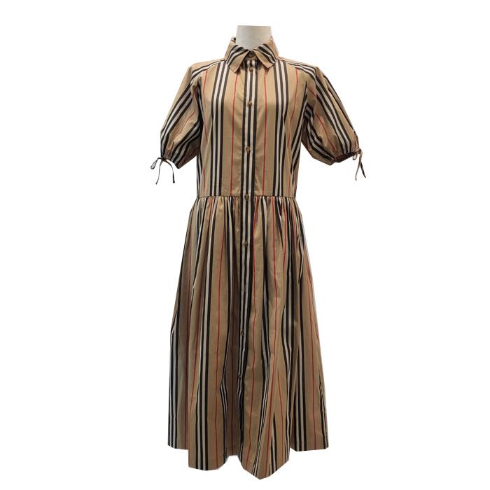 BURBERRY Maddington Check Short-Sleeve Ribbon Dress 8084317