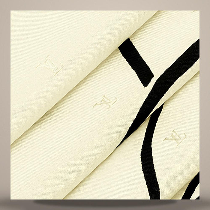 Louis Vuitton Chemin Paysan by Andre Fuiman Square Scarf 90 White M97345
