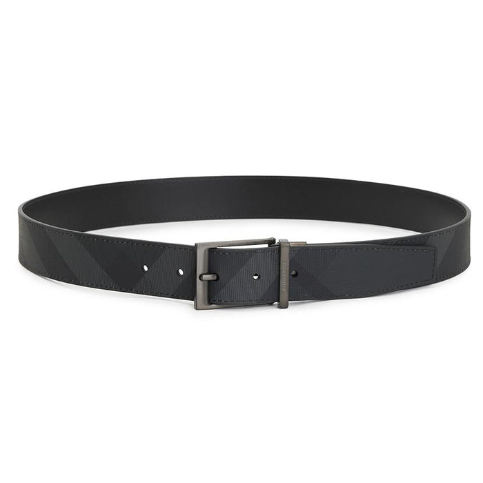 BURBERRY Check Reversible Leather Men’s Belt Brown/Black
