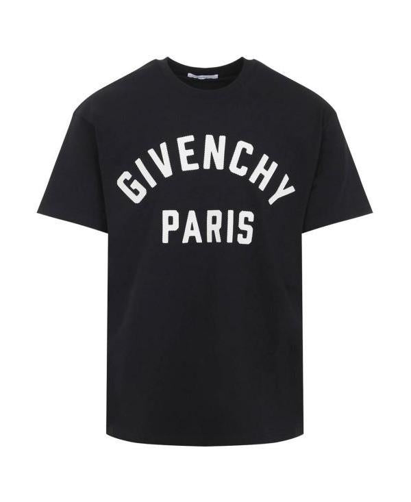 GIVENCHY Paris Embroidered Cotton T-Shirt BM71NK3YRS 004