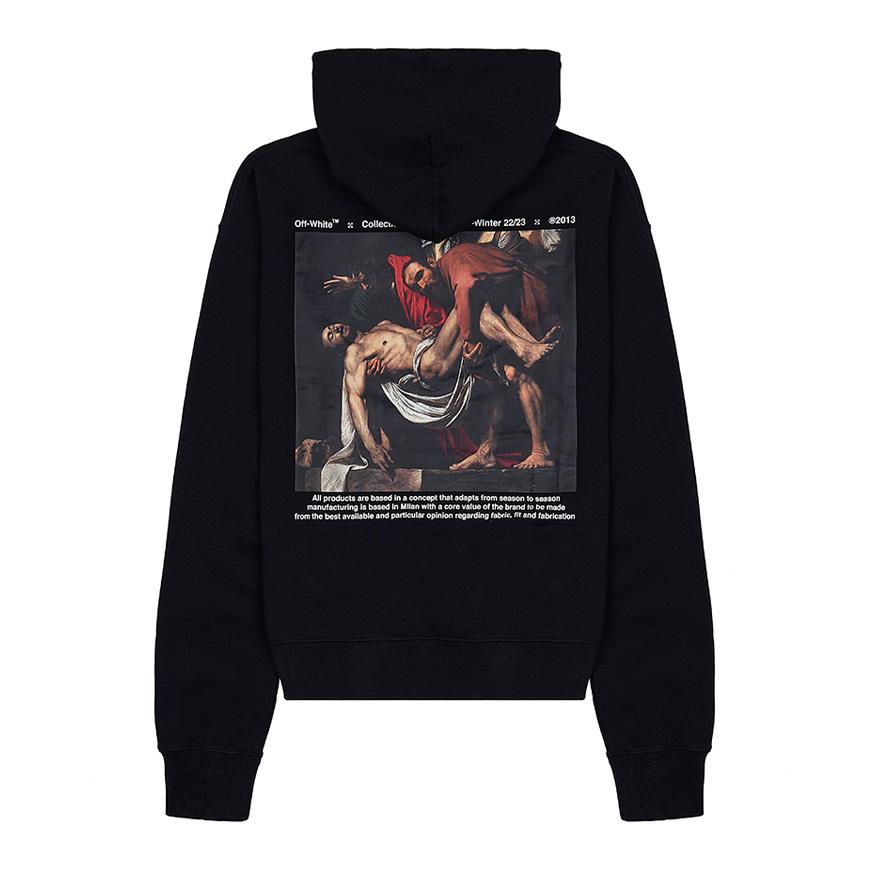 OFF WHITE Men's Caravaggio Print Hoodie OMBB037C99FLE0101001