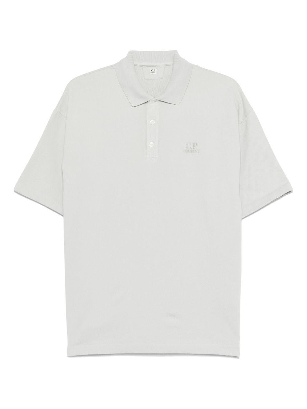 CP Company Cotton Short Sleeve Polo Shirt Navy Men