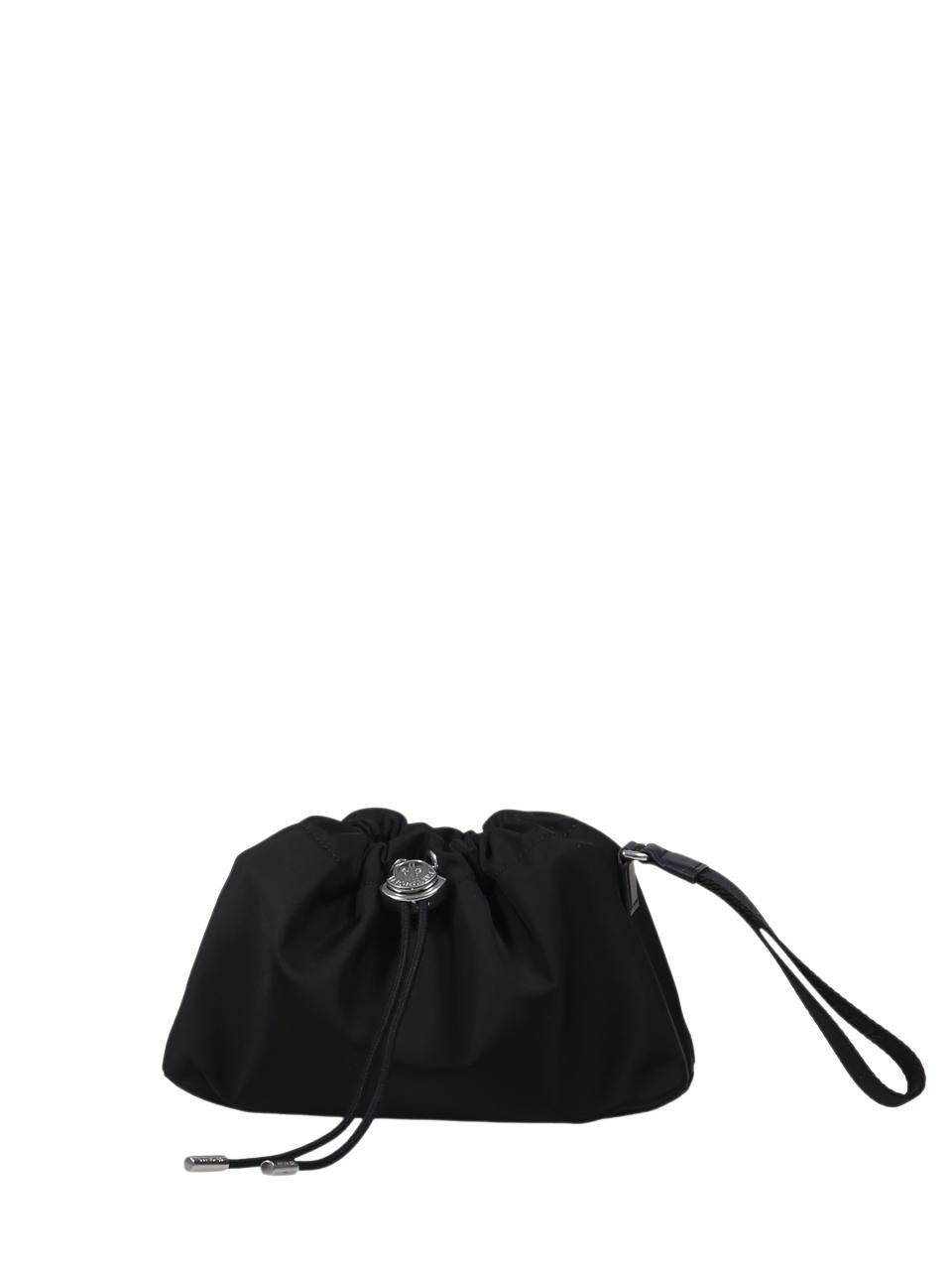 Moncler Nylon Pouch Black Zip Clutch Bag
