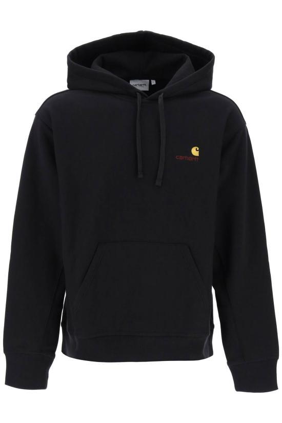 CARHARTT WIP American Script Hoodie Sweatshirt Women Black Cotton