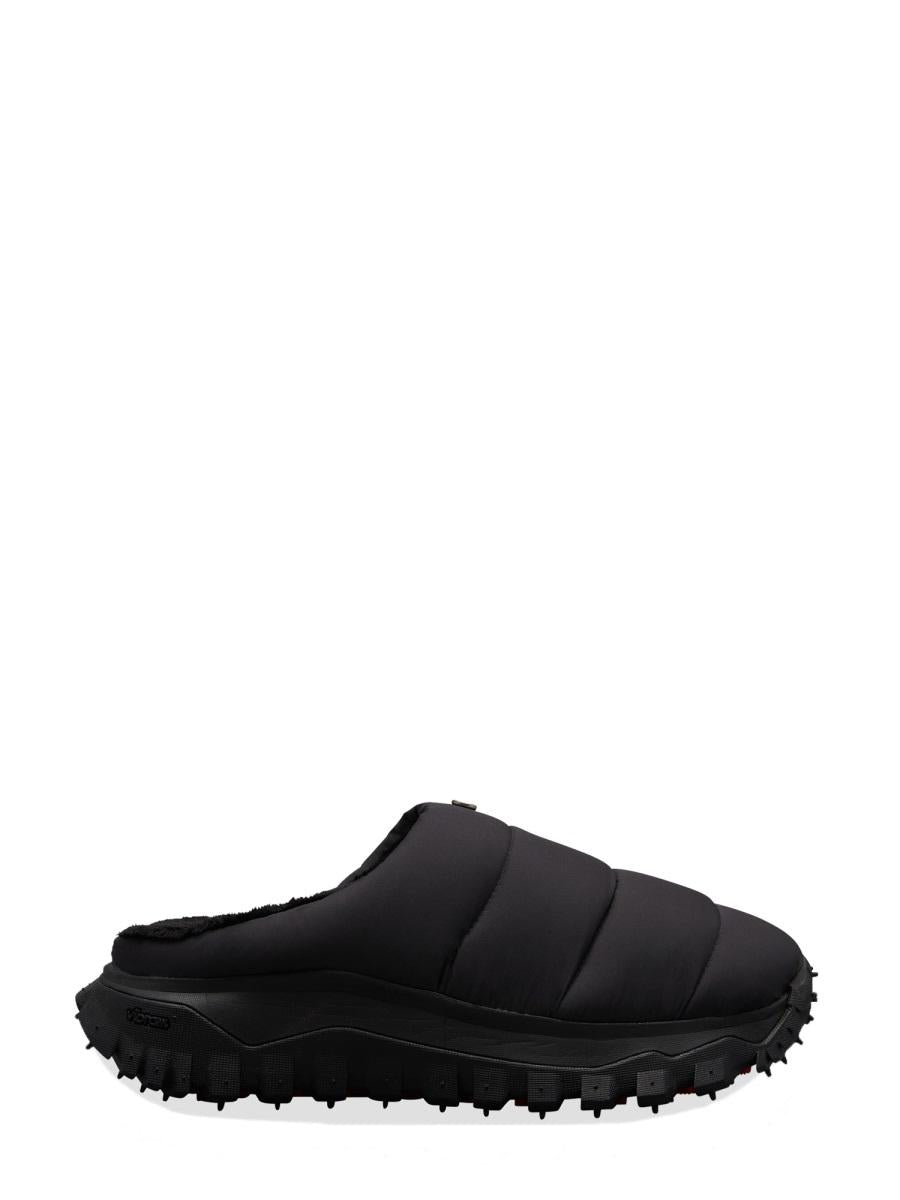 Moncler Black Leather Mules Slippers