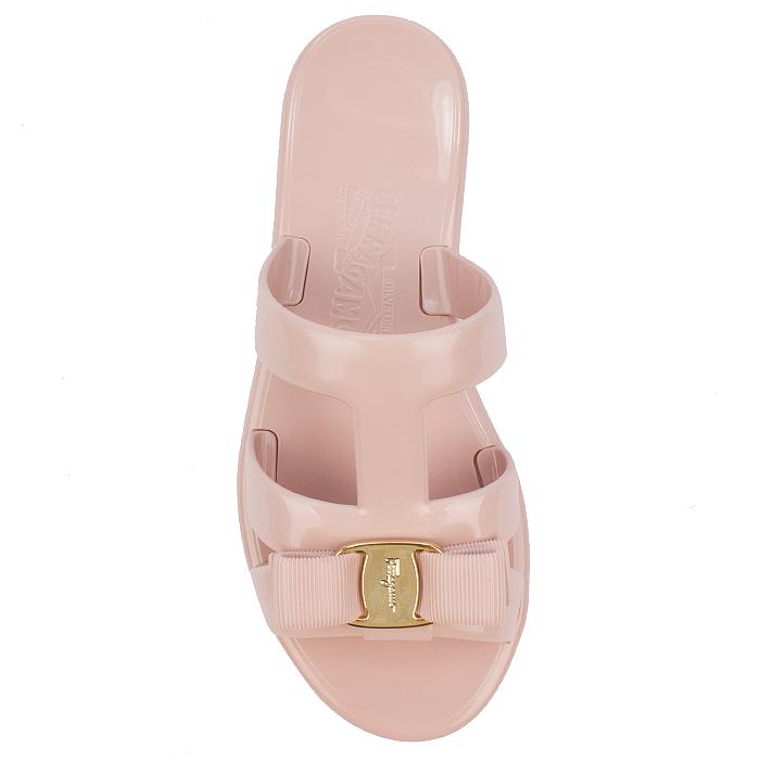 Ferragamo Women’s Lailia Vara Jelly Sandals Pink Slippers