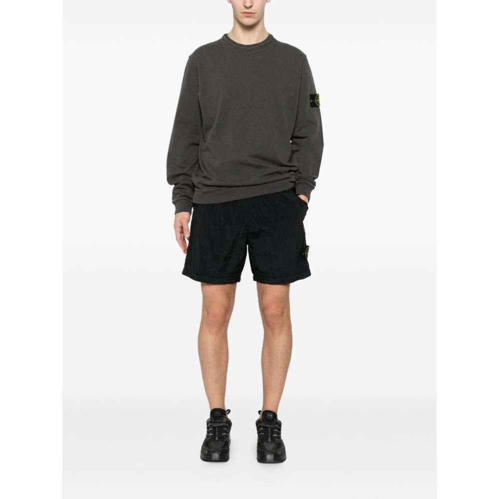 STONE ISLAND Dark Gray Woven Patch Sweatshirt Unisex