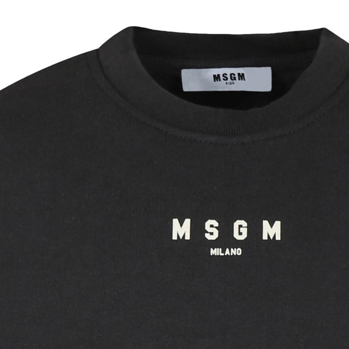 MSGM Black Logo Sweatshirt Women’s Kids 24FW