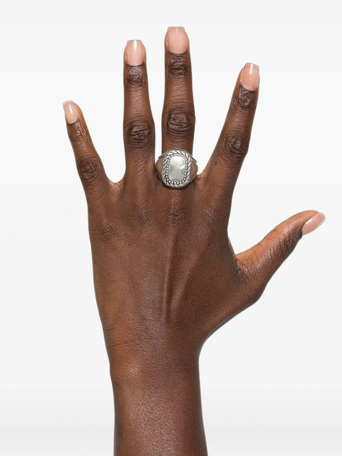 Maison Margiela Silver Tone Minimalist Ring