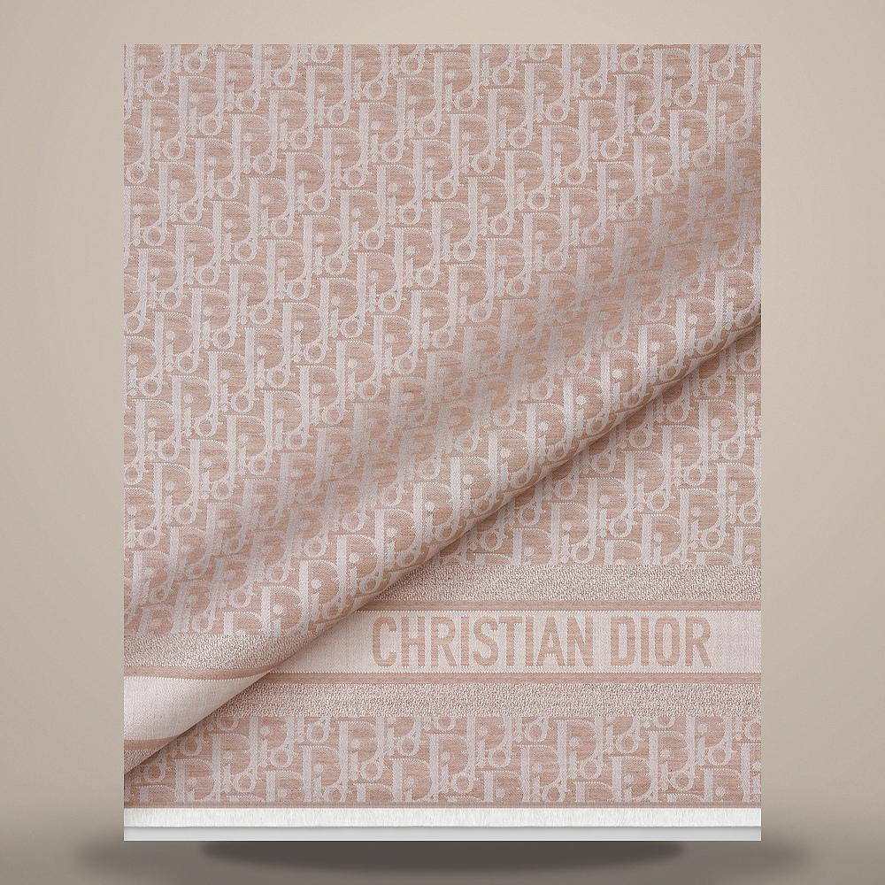 DIOR Oblique Rose des Vents Silk Wool Cashmere Scarf