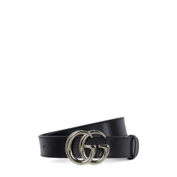 GUCCI Women's Black GG Marmont Thin Belt