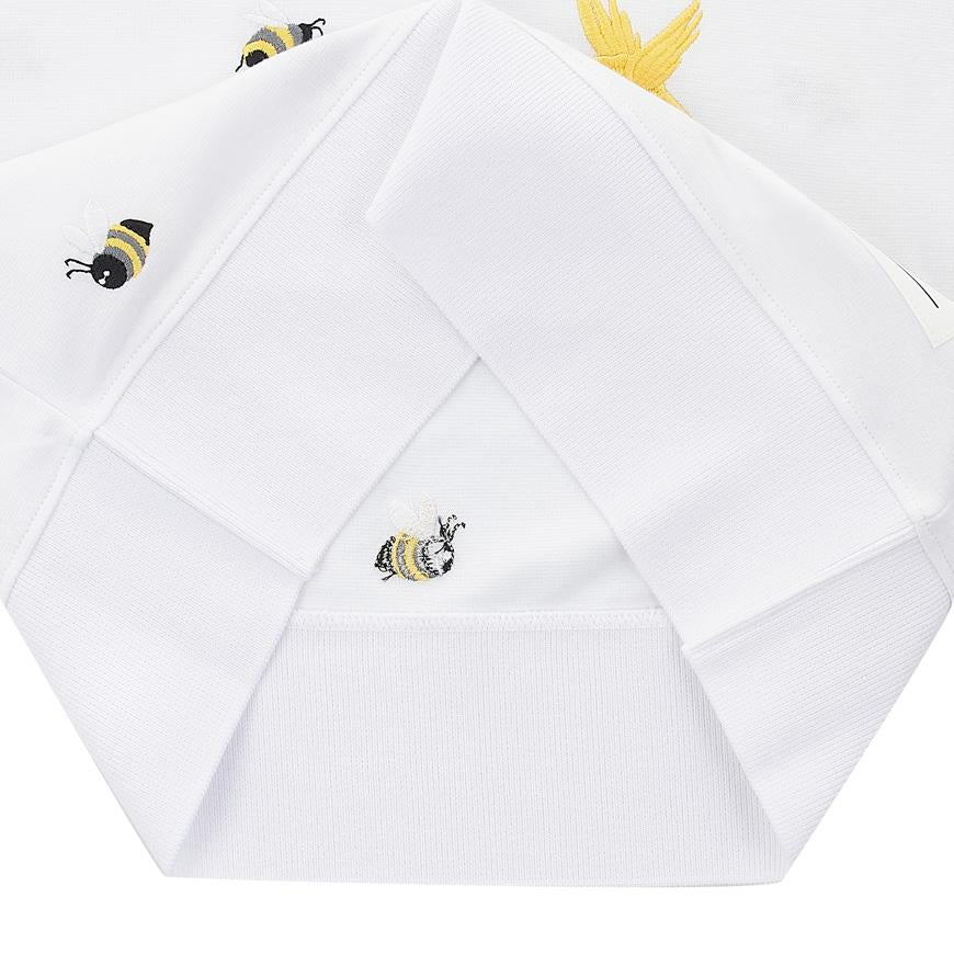 THOM BROWNE Women’s Bird & Bee Intarsia T-Shirt White