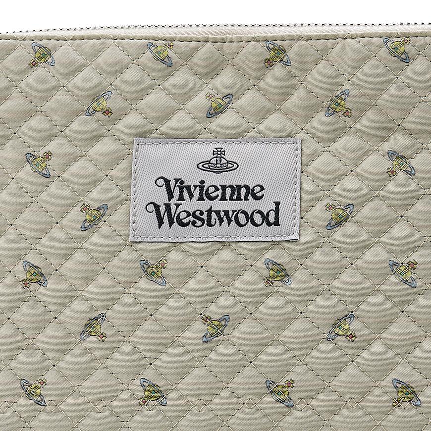 Vivienne Westwood Quilted Baby ORB Wash Bag Pouch White