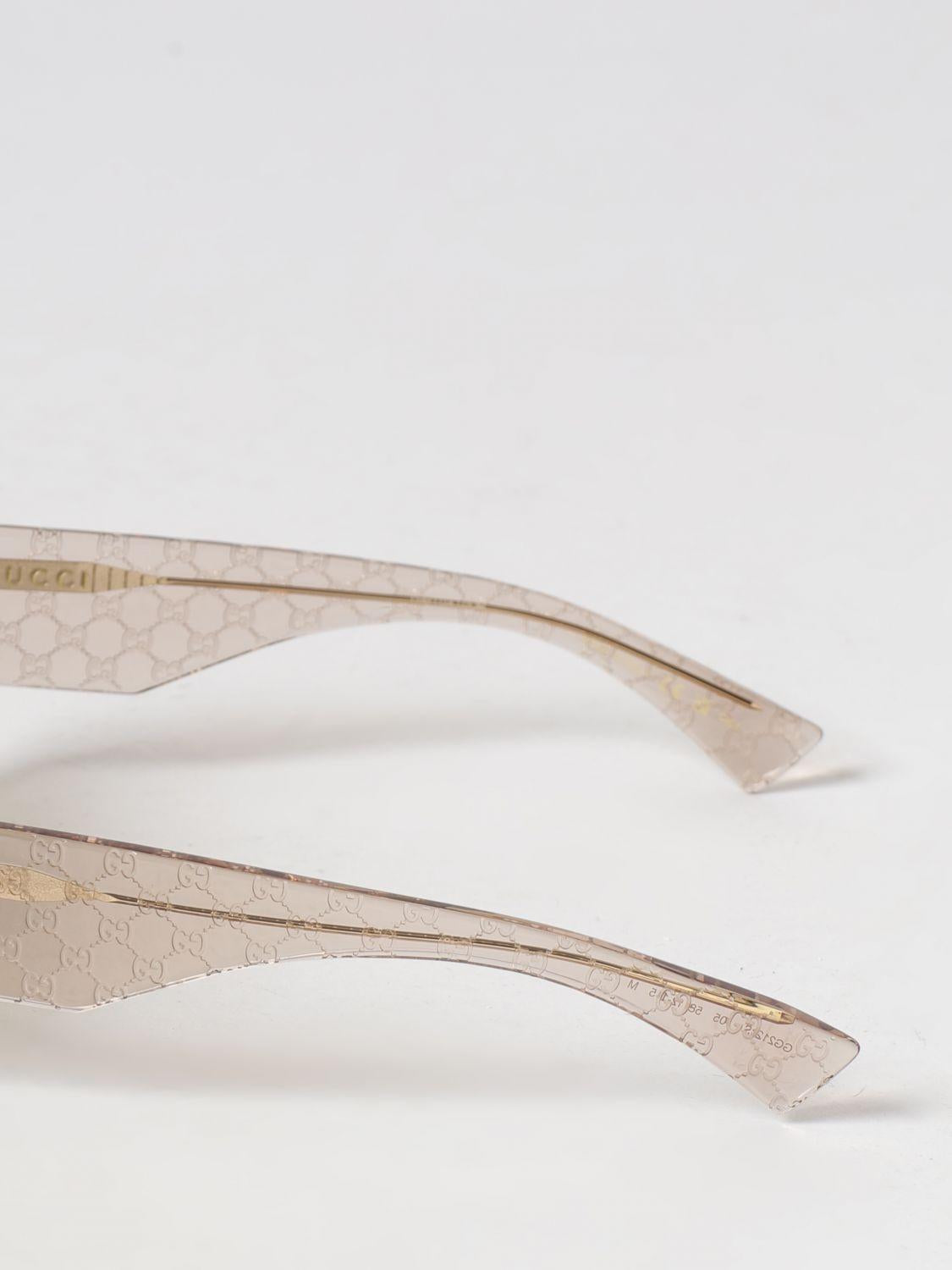 GUCCI Brown Acetate Cat-Eye Sunglasses