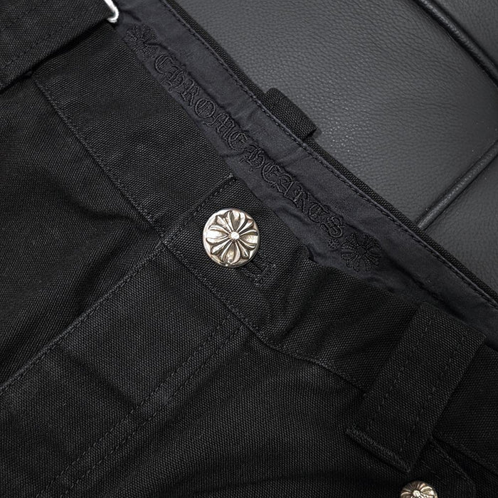 Chrome Hearts Heavyweight Canvas Black Carpenter Pants Unisex