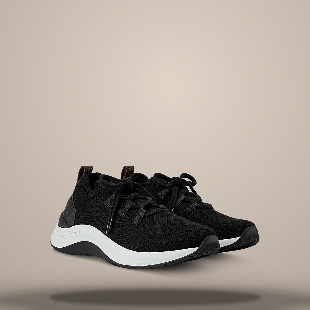 Louis Vuitton Men's Black Knit Wave Light Low-Top Sneakers 1AKG8G