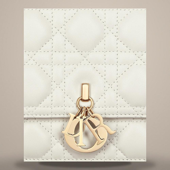 DIOR My Dior Top Handle Bag Latte Cannage Lambskin Shoulder Bag