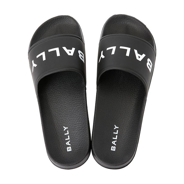 BALLY Men’s Summer Slide Sandals Slippers Black Rubber