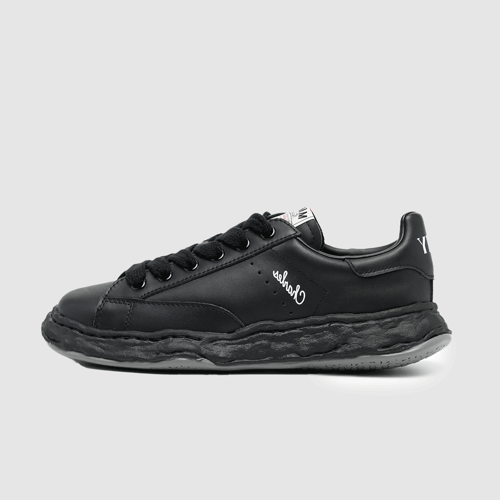 Maison Mihara Yasuhiro Charles Leather Low-Top Sneakers Black U A12FW701 BLK BLK