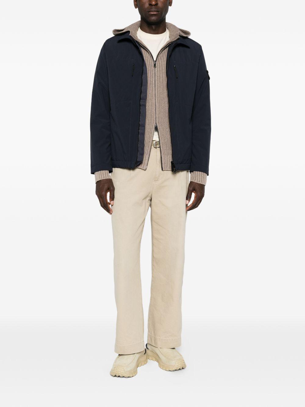 STONE ISLAND Black Nylon Bomber Jacket for Men