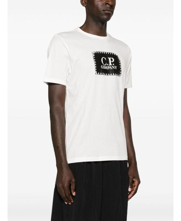 CP Company Jersey Label Logo T-Shirt White Men’s