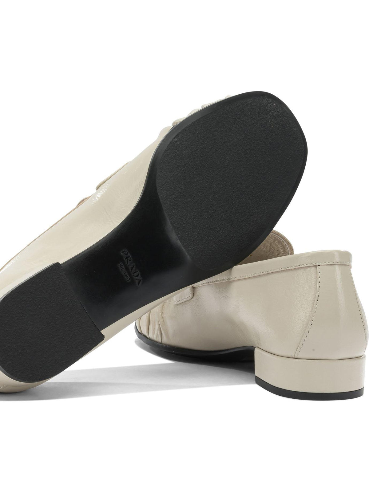 PRADA Black Leather Loafers