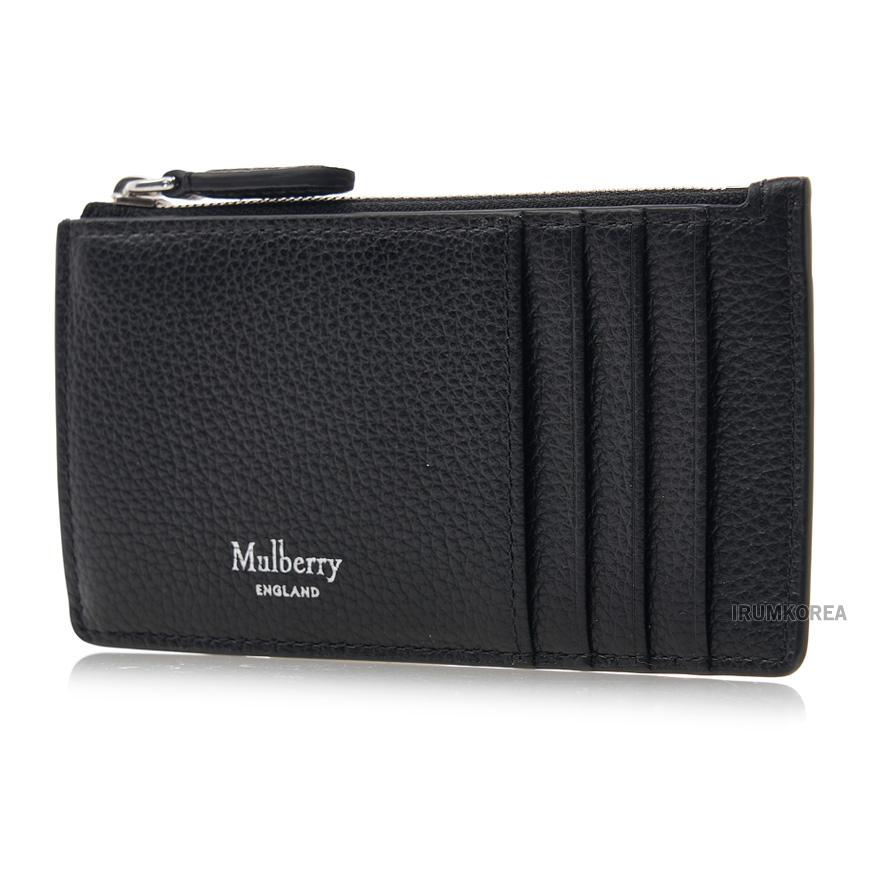 Mulberry Women’s Continental Zip Card Holder Black Leather Wallet