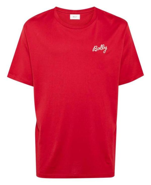 BALLY Logo Embroidered Short Sleeve T-Shirt MJE05JCO018 U372