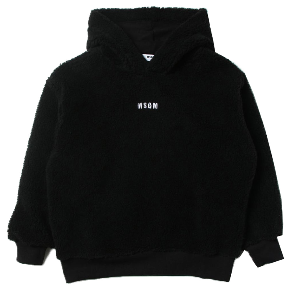 MSGM Kids Women Logo Embroidered Wool Hoodie