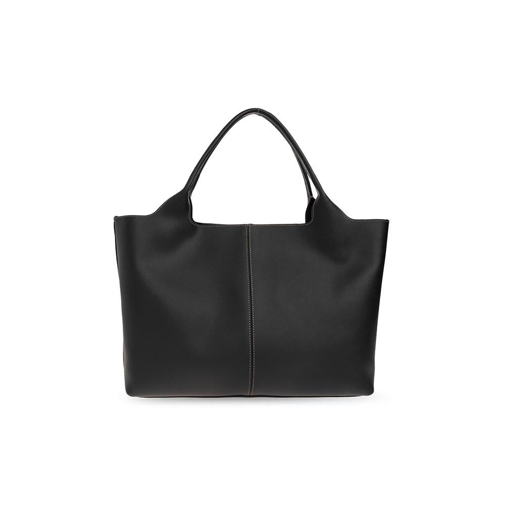 Tods Black Leather Women's Shopper Tote Bag XBWEBRA0250UBL B999