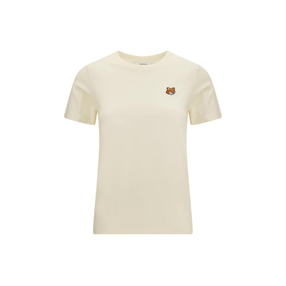 Maison Kitsune Fox Head Patch T-Shirt Noble Beige Women’s