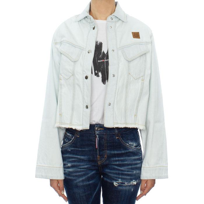 KENZO Women’s Tiger Patch Cropped Denim Jacket