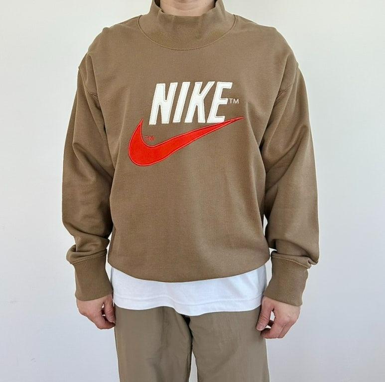 Nike Camel Fleece Crewneck Sweatshirt Mens Asian Fit DM5274 258