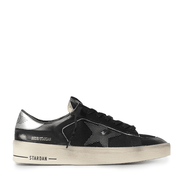 GOLDEN GOOSE Mesh Star Low-Top Sneakers Men White Black
