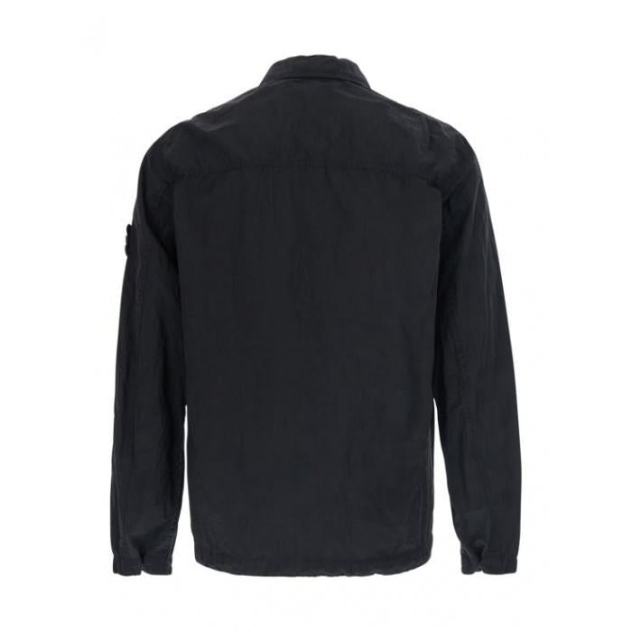 STONE ISLAND Nylon Metal Econyl Overshirt Long Sleeve Shirt Black