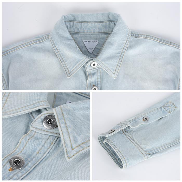 Bottega Veneta Extra Bleach Oversized Denim Shirt 813505 V4ZR0 4132