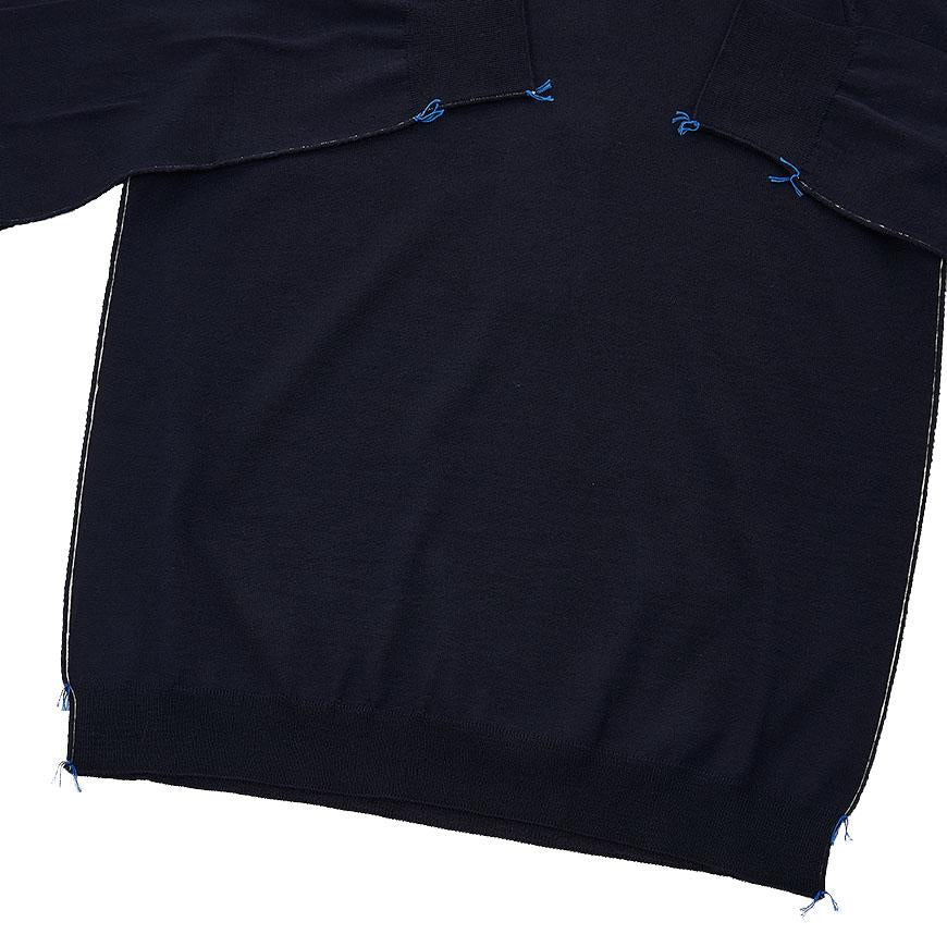Maison Margiela Women’s Wool Crewneck Knit Sweater Navy