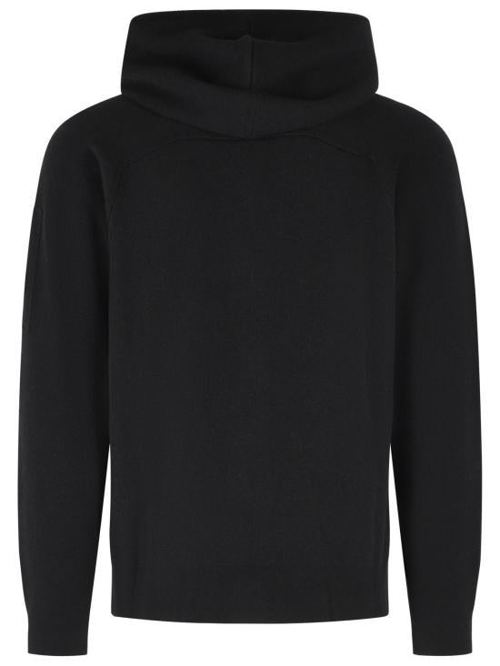 CP Company Wool Knit Cardigan for Men 21CMKN097A 110149A 999 BLACK DOM