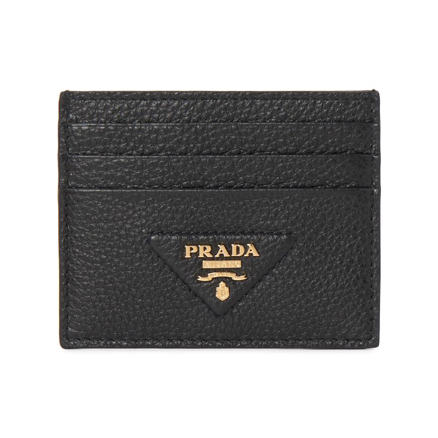 PRADA Saffiano Leather Card Holder Wallet for Women