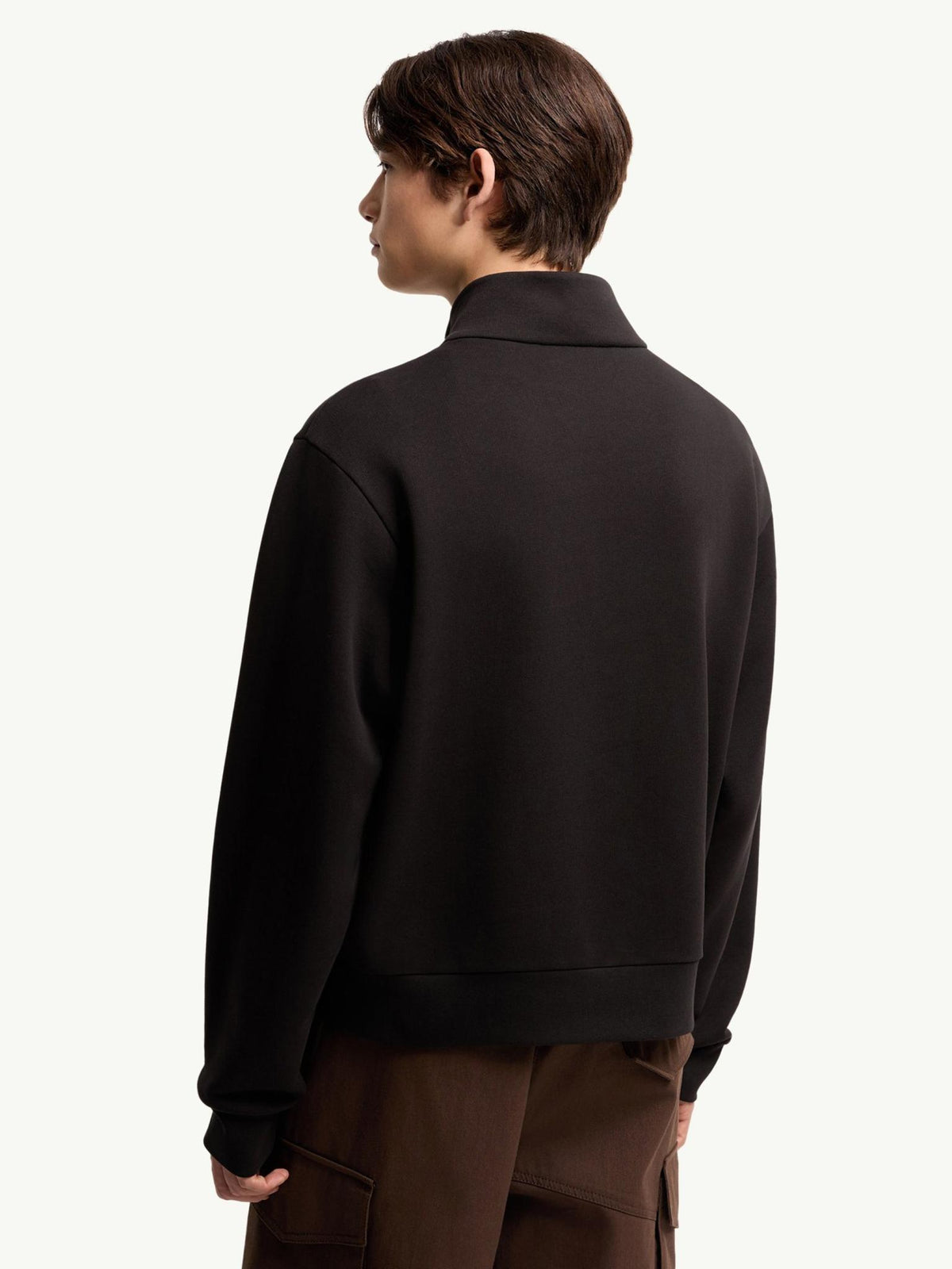 Moncler Black Cotton Logo Sweatshirt for Men