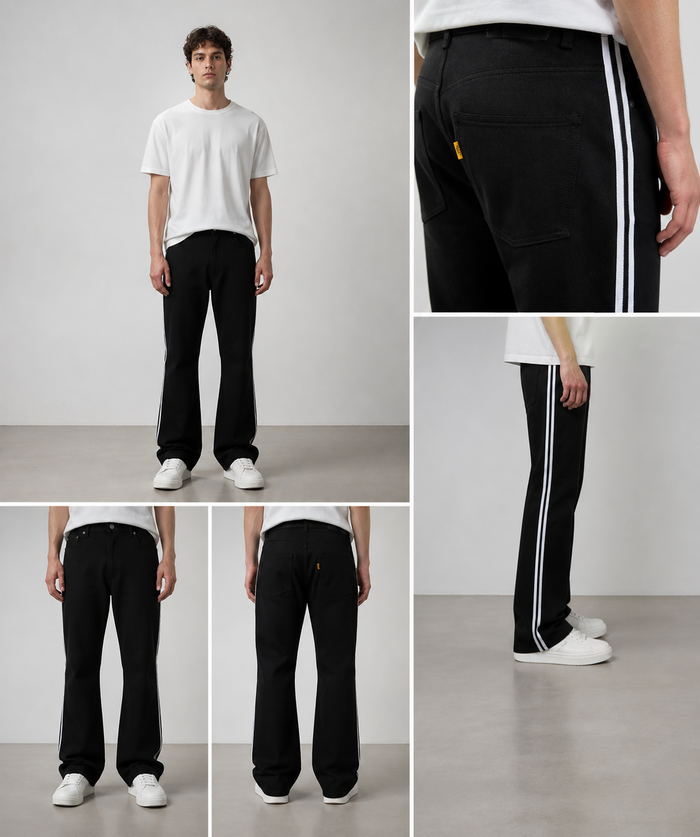 GALLERY DEPT. Logan Flare Black Sweatpants Joggers for Men LGN 5000