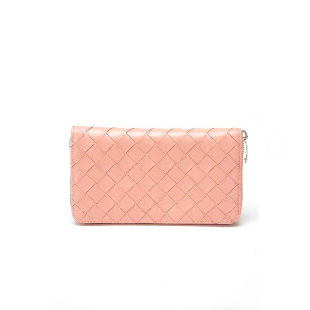 Bottega Veneta Intrecciato Leather Zip-Around Long Wallet