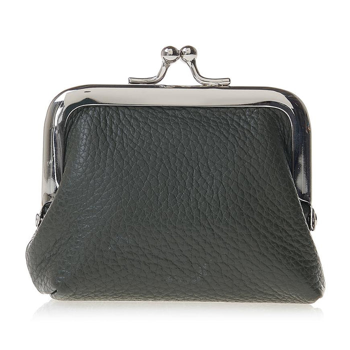 Vivienne Westwood Grain Leather Mini Frame Coin Purse Navy