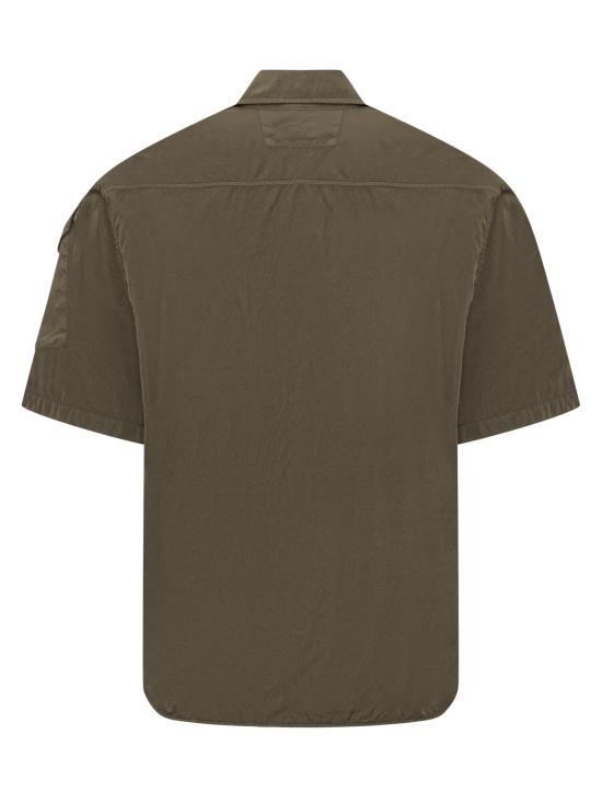 CP Company Ivy Green Cotton Polo Shirt for Men 18CMOS035 A005904 G683