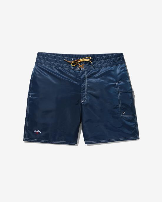 Noah Navy Cotton Drawstring Short Pants for Men NOAU261 MRSR 140
