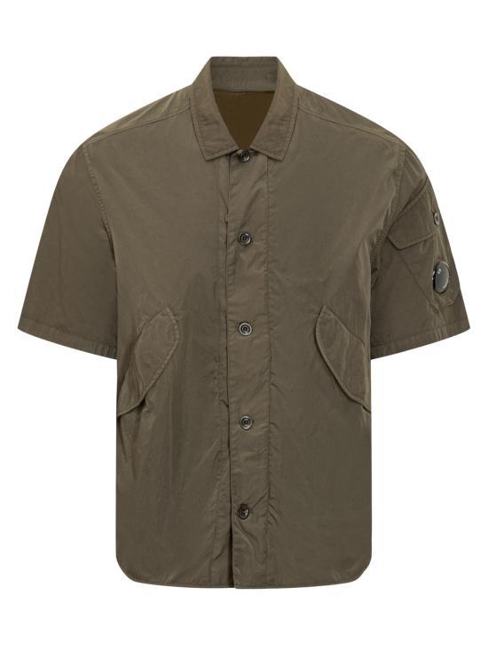CP Company Ivy Green Cotton Polo Shirt for Men 18CMOS035 A005904 G683