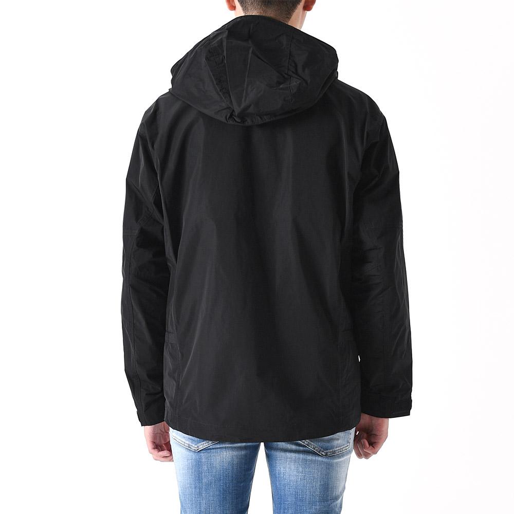 BURBERRY Harding Appliqué Lightweight Hooded Zip Jacket Black