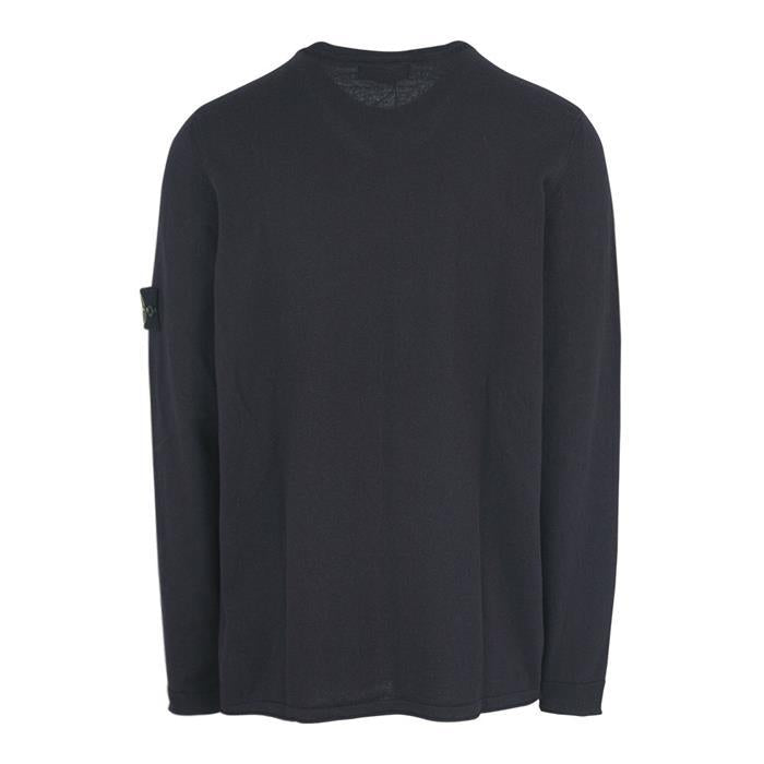 STONE ISLAND Woven Patch Crewneck Knit Long Sleeve T-Shirt