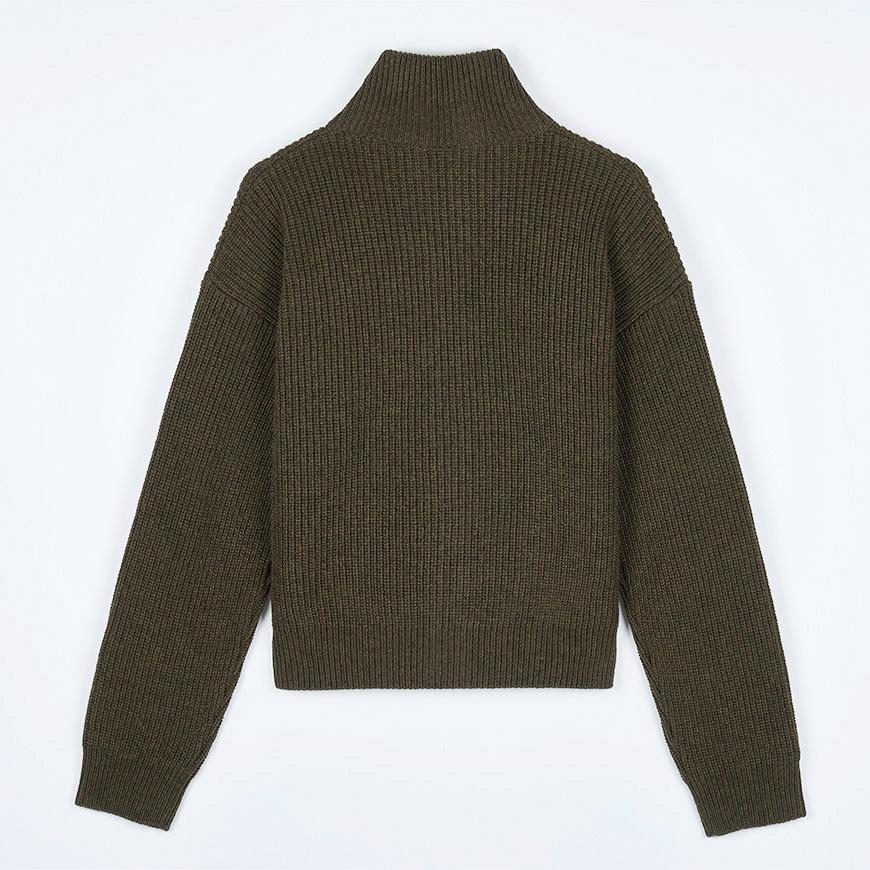 CELINE Men’s Triomphe Trucker Knit Sweater Navy Wool